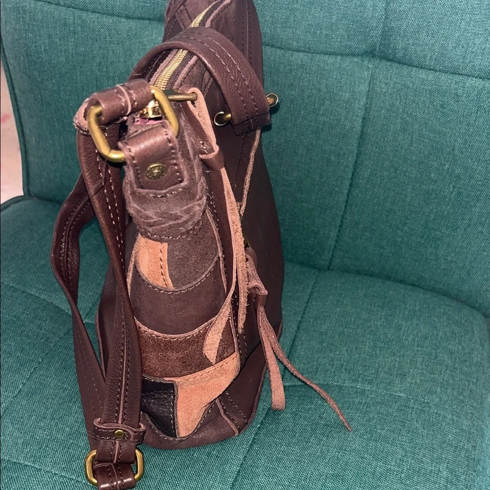 The Sak Leather Patchwork Shoulder Bag